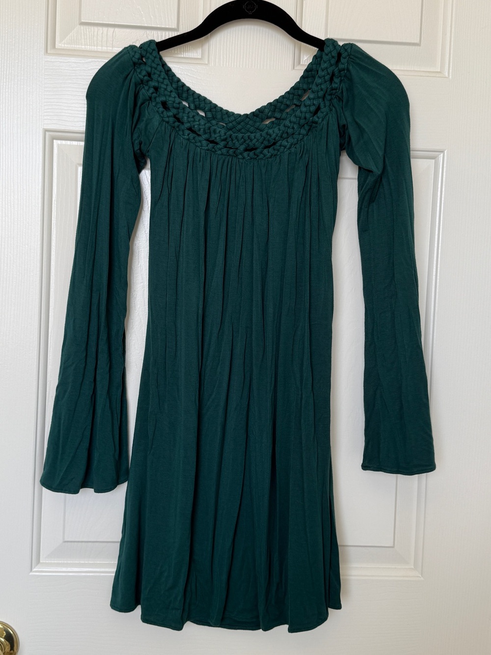 Sky Green Off Shoulder Dress XS